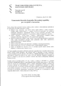 Usmernenie hlavného hygienika SR